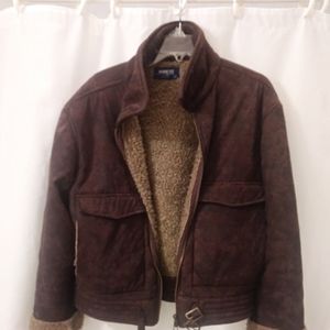 Wonderful Brown Suadelike Bomber Jacket